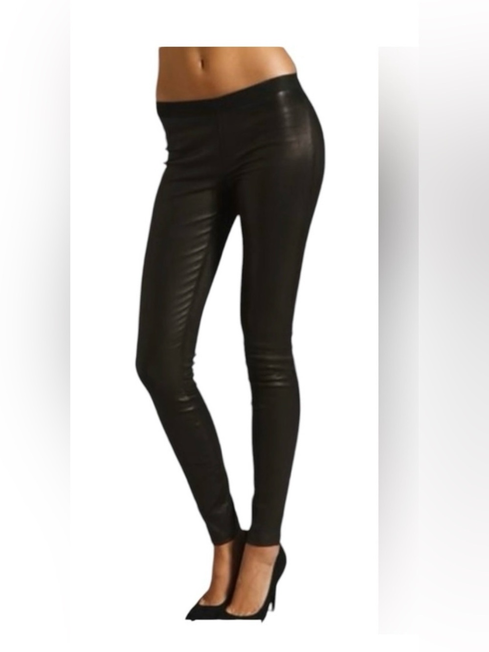 Theory Ima black leather pants size 2